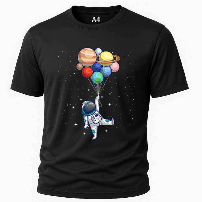 Space Themed For Women Outer Space Moon Galaxy Astronaut Cooling Performance Crew T-Shirt