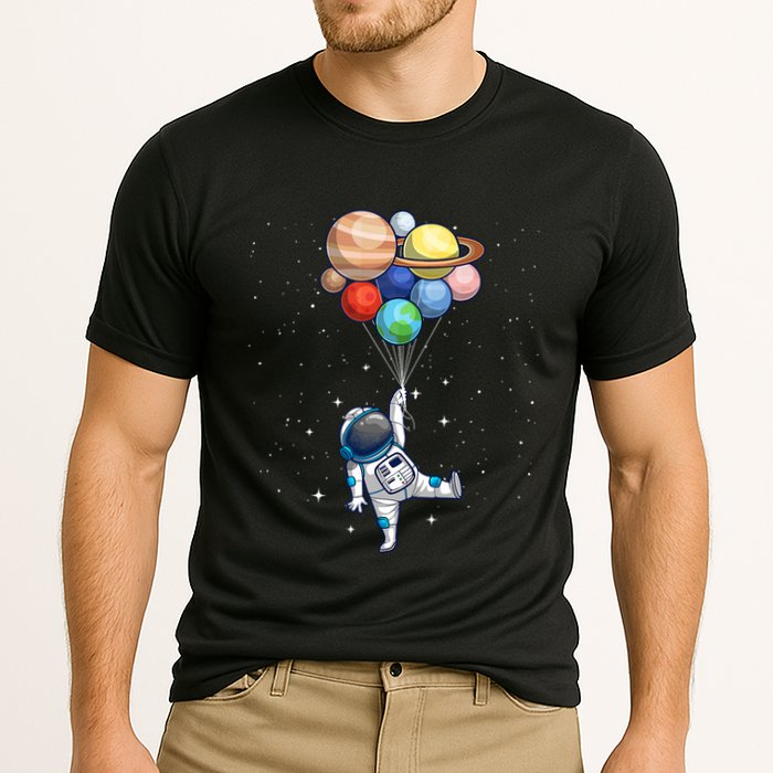 Space Themed For Women Outer Space Moon Galaxy Astronaut Cooling Performance Crew T-Shirt