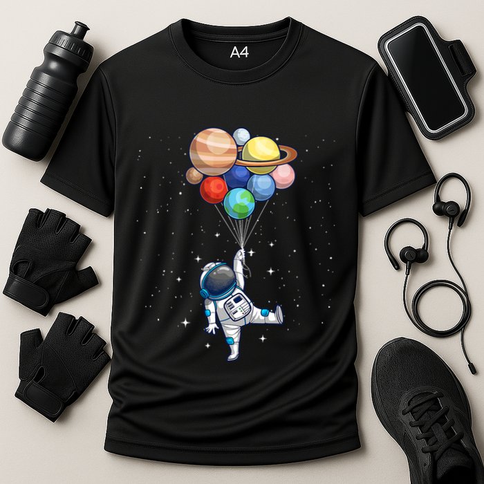 Space Themed For Women Outer Space Moon Galaxy Astronaut Cooling Performance Crew T-Shirt