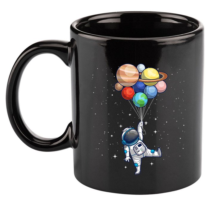 Space Themed For Women Outer Space Moon Galaxy Astronaut 11oz C Handle Ceramic Mug