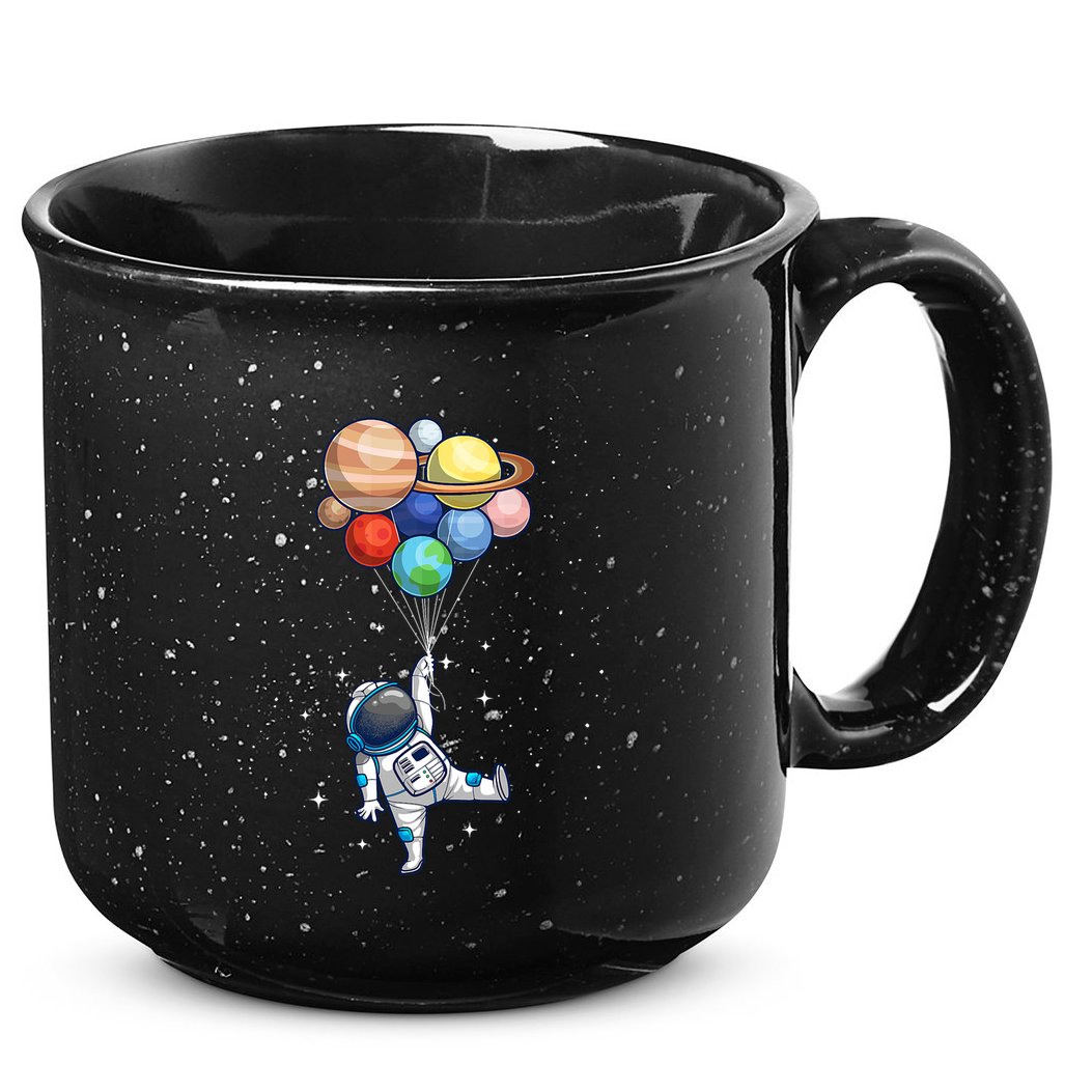 Space Themed For Women Outer Space Moon Galaxy Astronaut 15oz Campfire Ceramic Mug