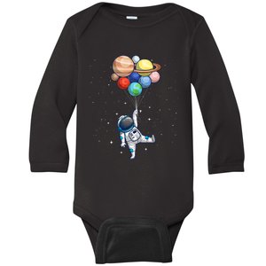 Space Themed For Women Outer Space Moon Galaxy Astronaut Baby Long Sleeve Bodysuit