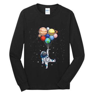 Space Themed For Women Outer Space Moon Galaxy Astronaut Tall Long Sleeve T-Shirt