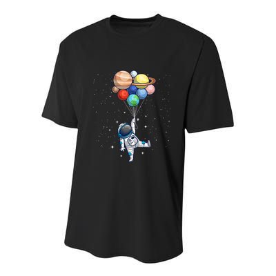 Space Themed For Women Outer Space Moon Galaxy Astronaut Youth Performance Sprint T-Shirt