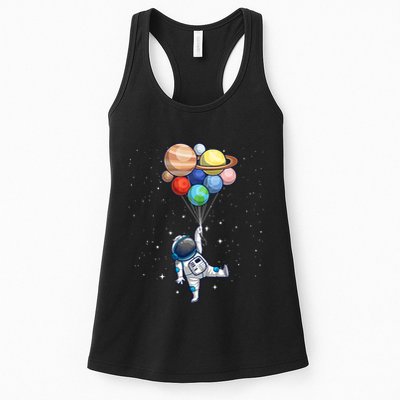 Space Themed For Women Outer Space Moon Galaxy Astronaut Womens Tank Top