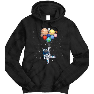 Space Themed For Women Outer Space Moon Galaxy Astronaut Tie Dye Hoodie