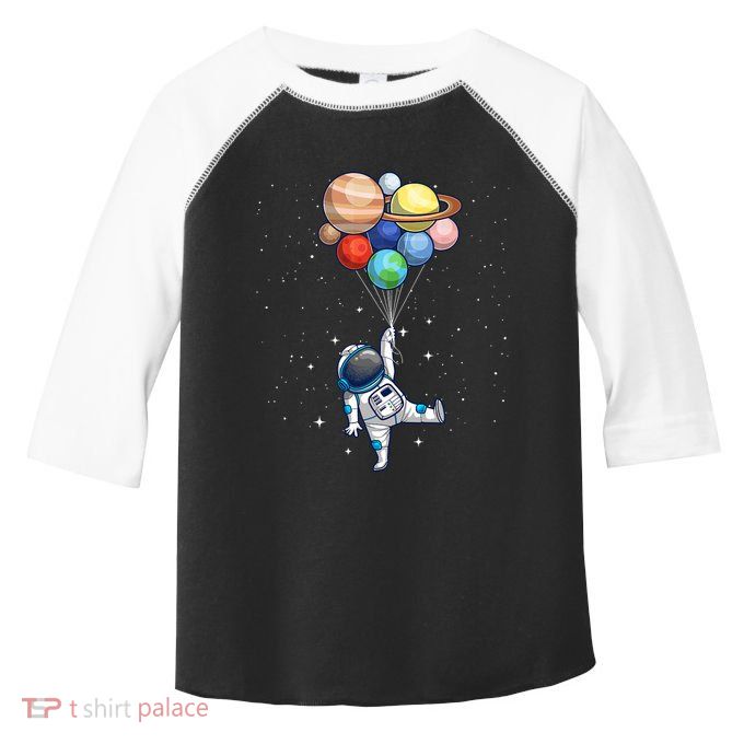 Space Themed For Women Outer Space Moon Galaxy Astronaut Toddler Fine Jersey T-Shirt