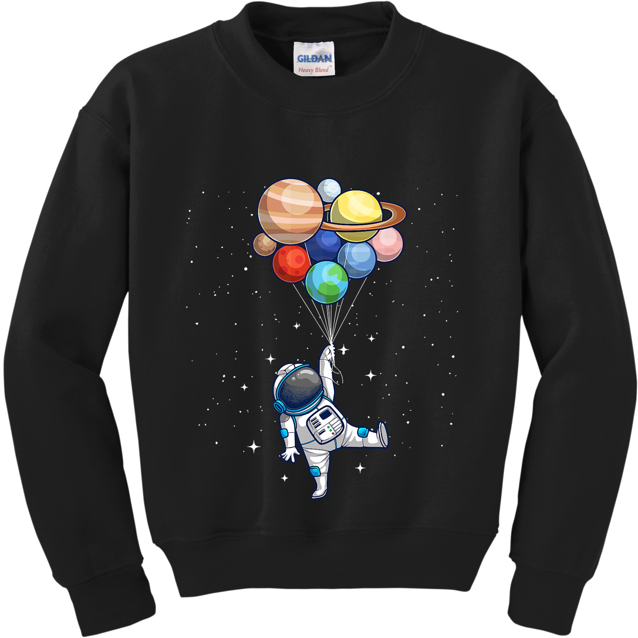 Space Themed For Women Outer Space Moon Galaxy Astronaut Kids Sweatshirt
