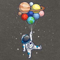 Space Themed For Women Outer Space Moon Galaxy Astronaut Cotton Canvas Backpack