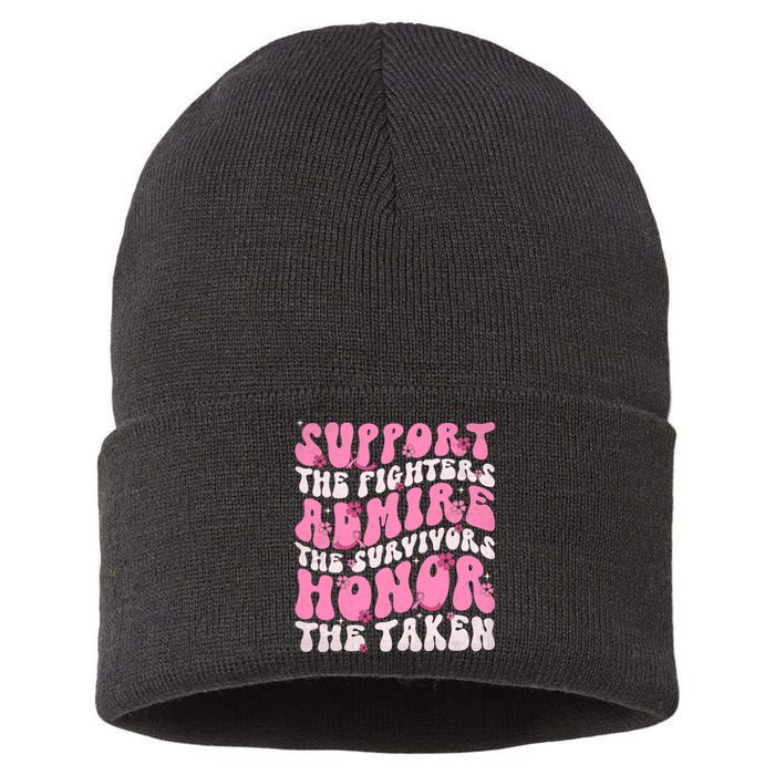 Support The Fighters Admire The Survivors Honor The Taken Sustainable Knit Beanie