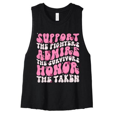 Support The Fighters Admire The Survivors Honor The Taken Women's Racerback Cropped Tank