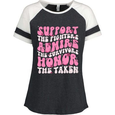 Support The Fighters Admire The Survivors Honor The Taken Enza Ladies Jersey Colorblock Tee