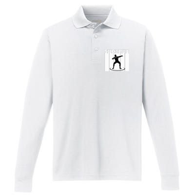 Shotput Thrower - For Track and Field Throwers  Performance Long Sleeve Polo