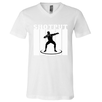 Shotput Thrower - For Track and Field Throwers  V-Neck T-Shirt