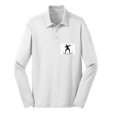 Shotput Thrower - For Track and Field Throwers  Silk Touch Performance Long Sleeve Polo