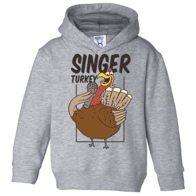 Singer Turkey Funny Thanksgiving Toddler Hoodie
