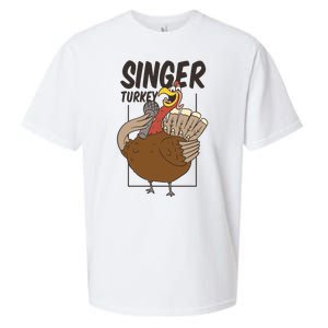 Singer Turkey Funny Thanksgiving Sueded Cloud Jersey T-Shirt