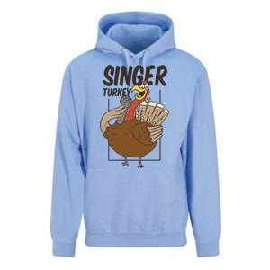 Singer Turkey Funny Thanksgiving Unisex Surf Hoodie