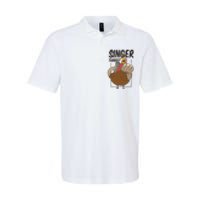 Singer Turkey Funny Thanksgiving Softstyle Adult Sport Polo