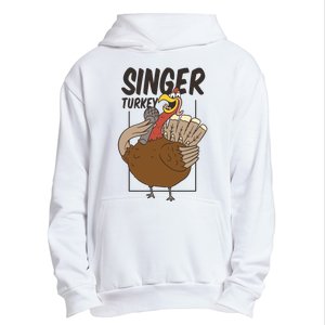 Singer Turkey Funny Thanksgiving Urban Pullover Hoodie