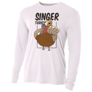 Singer Turkey Funny Thanksgiving Cooling Performance Long Sleeve Crew