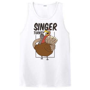 Singer Turkey Funny Thanksgiving PosiCharge Competitor Tank