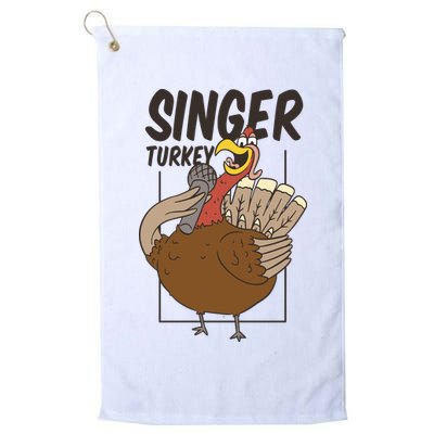 Singer Turkey Funny Thanksgiving Golf Towel
