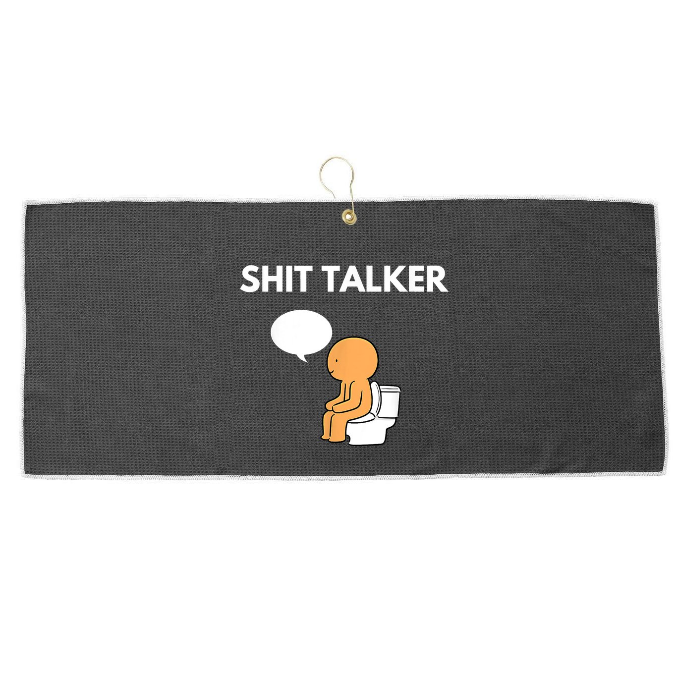 Shit Talker Funny Large Microfiber Waffle Golf Towel