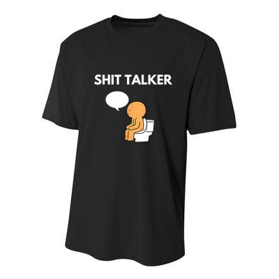 Shit Talker Funny Youth Performance Sprint T-Shirt
