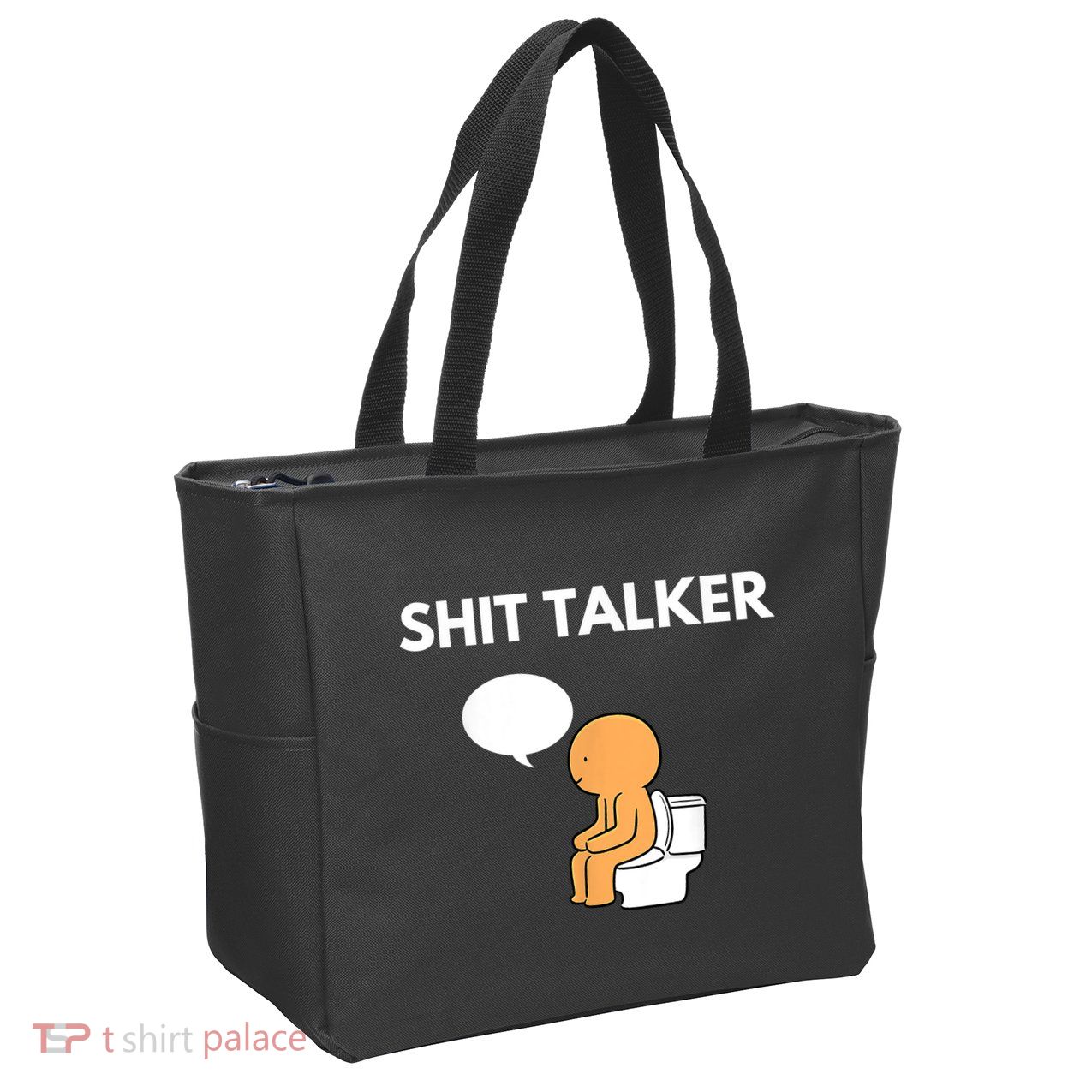 Shit Talker Funny Zip Tote Bag