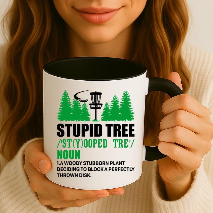 Stupid Tree Funny Disk Golf Definition Golfing Mug