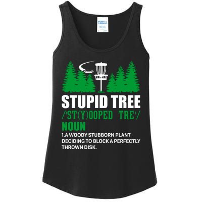 Stupid Tree Funny Disk Golf Definition Golfing Ladies Essential Tank