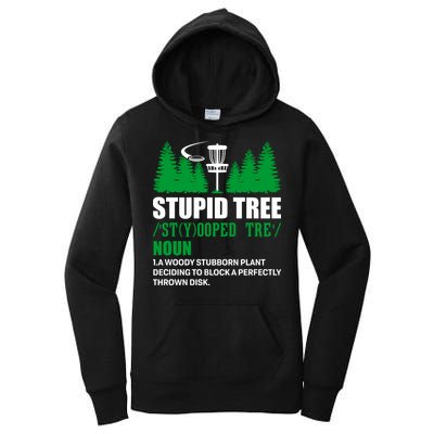 Stupid Tree Funny Disk Golf Definition Golfing Women's Pullover Hoodie