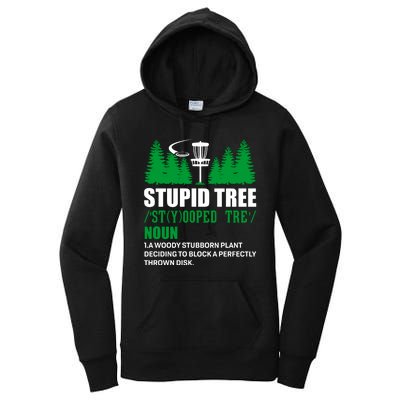 Stupid Tree Funny Disk Golf Definition Golfing Women's Pullover Hoodie