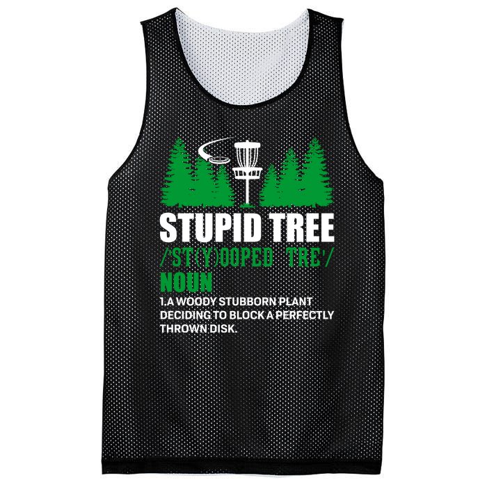 Stupid Tree Funny Disk Golf Definition Golfing Mesh Reversible Basketball Jersey Tank