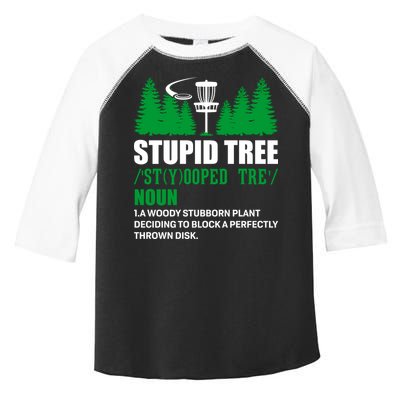 Stupid Tree Funny Disk Golf Definition Golfing Toddler Fine Jersey T-Shirt