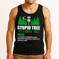 Stupid Tree Funny Disk Golf Definition Golfing Tank Top