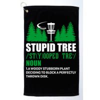 Stupid Tree Funny Disk Golf Definition Golfing Golf Towel