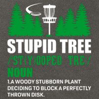 Stupid Tree Funny Disk Golf Definition Golfing Cotton Canvas Backpack