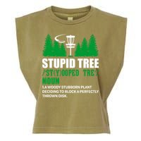 Stupid Tree Funny Disk Golf Definition Golfing Garment-Dyed Women's Muscle Tee