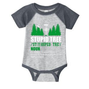 Stupid Tree Funny Disk Golf Definition Golfing Infant Baby Jersey Bodysuit