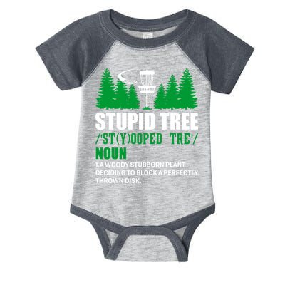 Stupid Tree Funny Disk Golf Definition Golfing Infant Baby Jersey Bodysuit