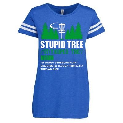 Stupid Tree Funny Disk Golf Definition Golfing Enza Ladies Jersey Football T-Shirt