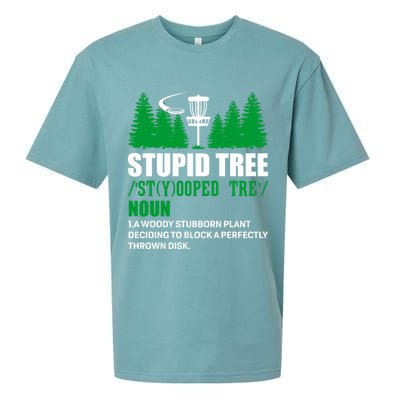 Stupid Tree Funny Disk Golf Definition Golfing Sueded Cloud Jersey T-Shirt