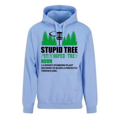 Stupid Tree Funny Disk Golf Definition Golfing Unisex Surf Hoodie