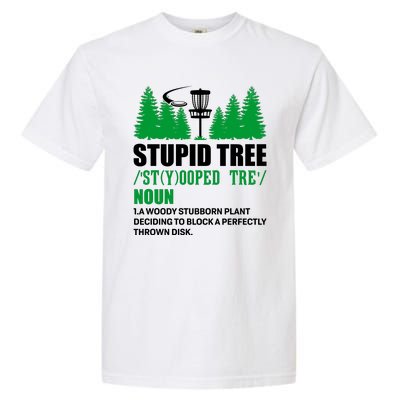 Stupid Tree Funny Disk Golf Definition Golfing Garment-Dyed Heavyweight T-Shirt