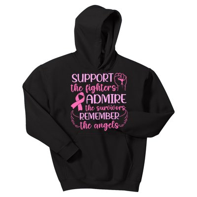 Support The Fighters Admire The Survivors Remember The Angels Kids Hoodie