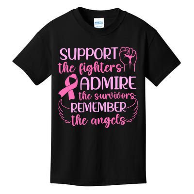 Support The Fighters Admire The Survivors Remember The Angels Kids T-Shirt