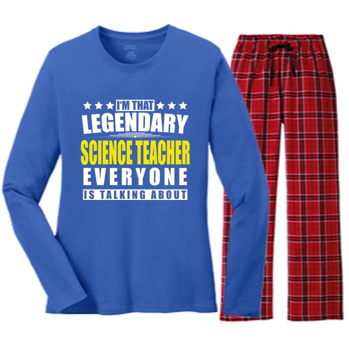 Science Teacher Funny Personalized Gift Cute Gift Women's Long Sleeve Flannel Pajama Set 