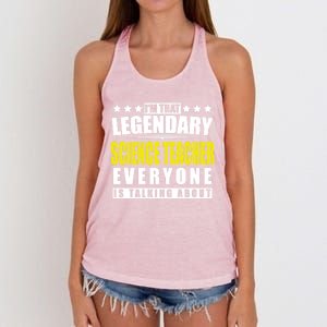 Science Teacher Funny Personalized Gift Cute Gift Women's Knotted Racerback Tank